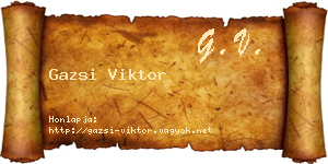 Gazsi Viktor névjegykártya