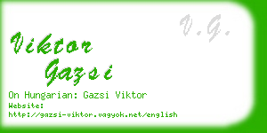 viktor gazsi business card